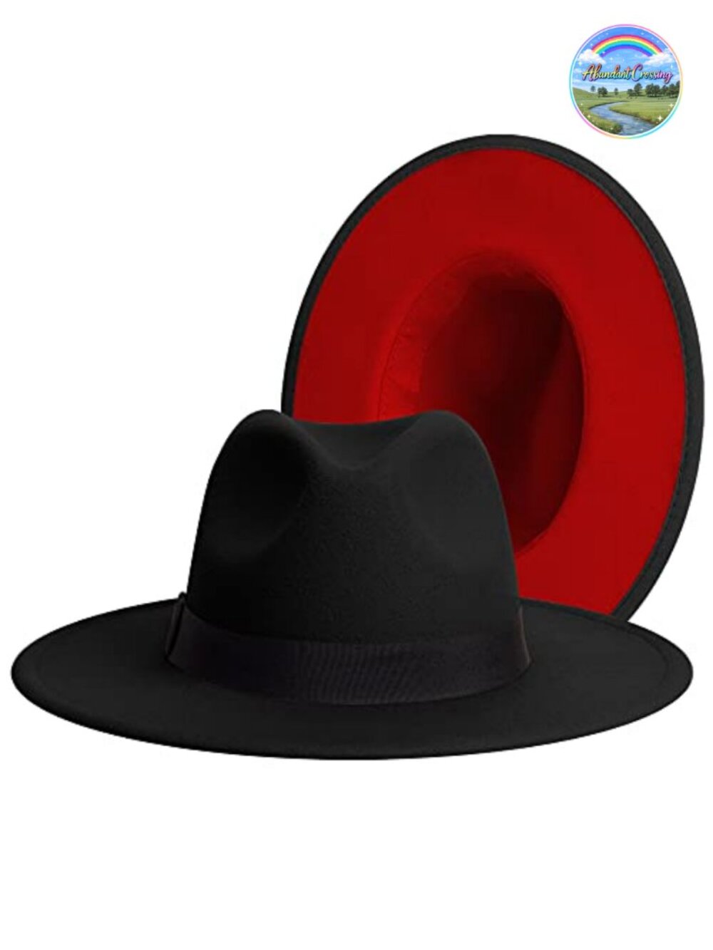 Wide Brim Fedora Hat Classic Panama Dress Hat Adjustable Felt with Band